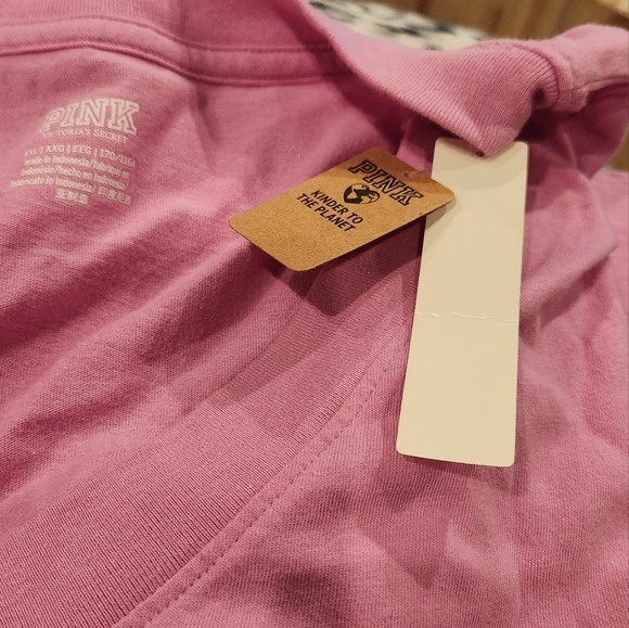VICTORIA'S SECRET PINK- COTTON OVERSIZED CROP TOP - Picture 5 of 6